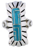Turquoise Inlay Southwestern Ring Size 5-1/4 EX42852